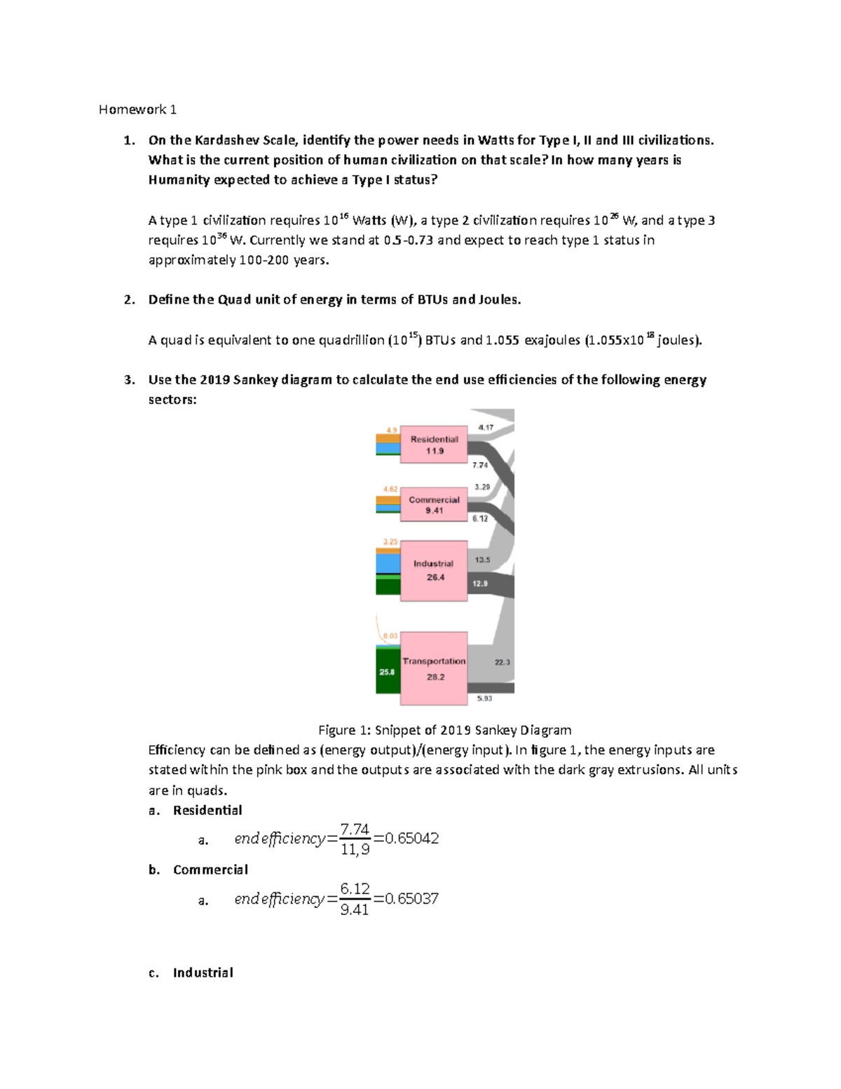 Hw1 npre402 - possible solutions to hw1 - Homework 1 On the Kardashev ...