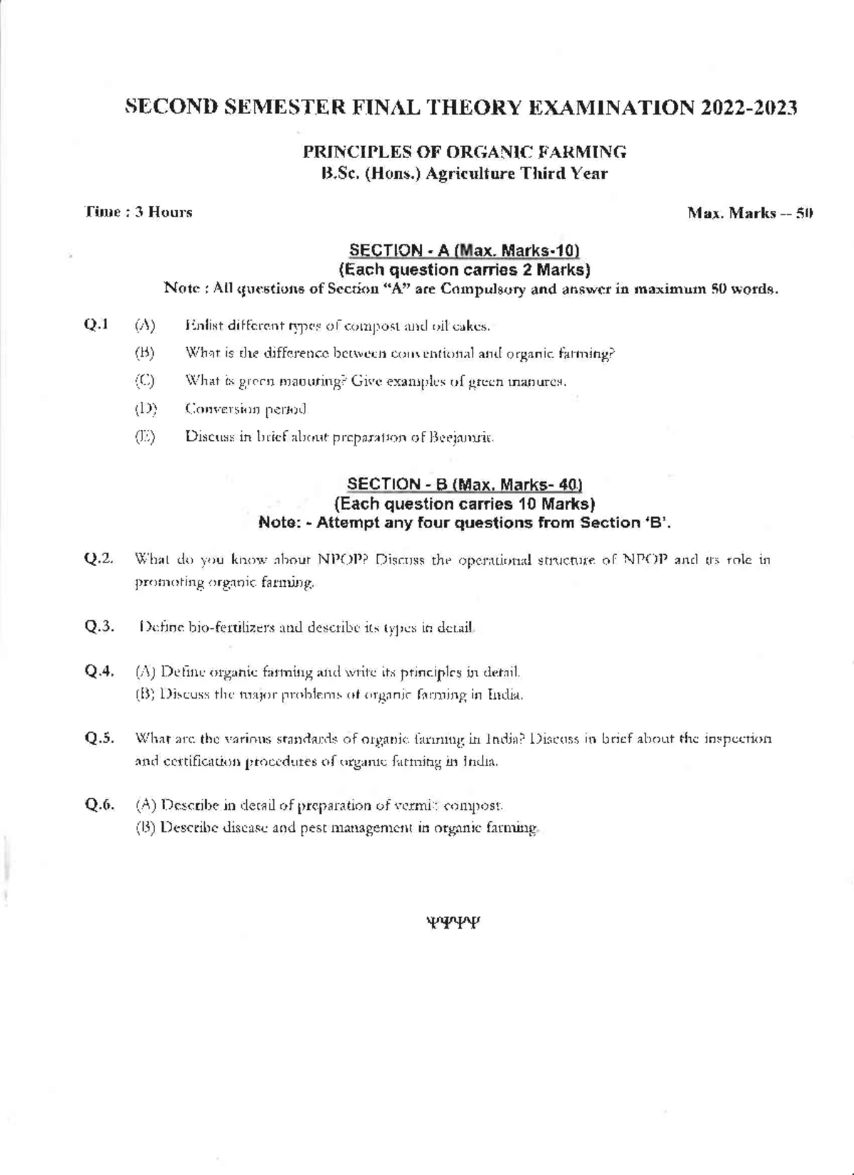 B.sc 3rd Year 2nd Sem 2022-23 20230621 0001 - SECOND SEMESTER FINAL ...