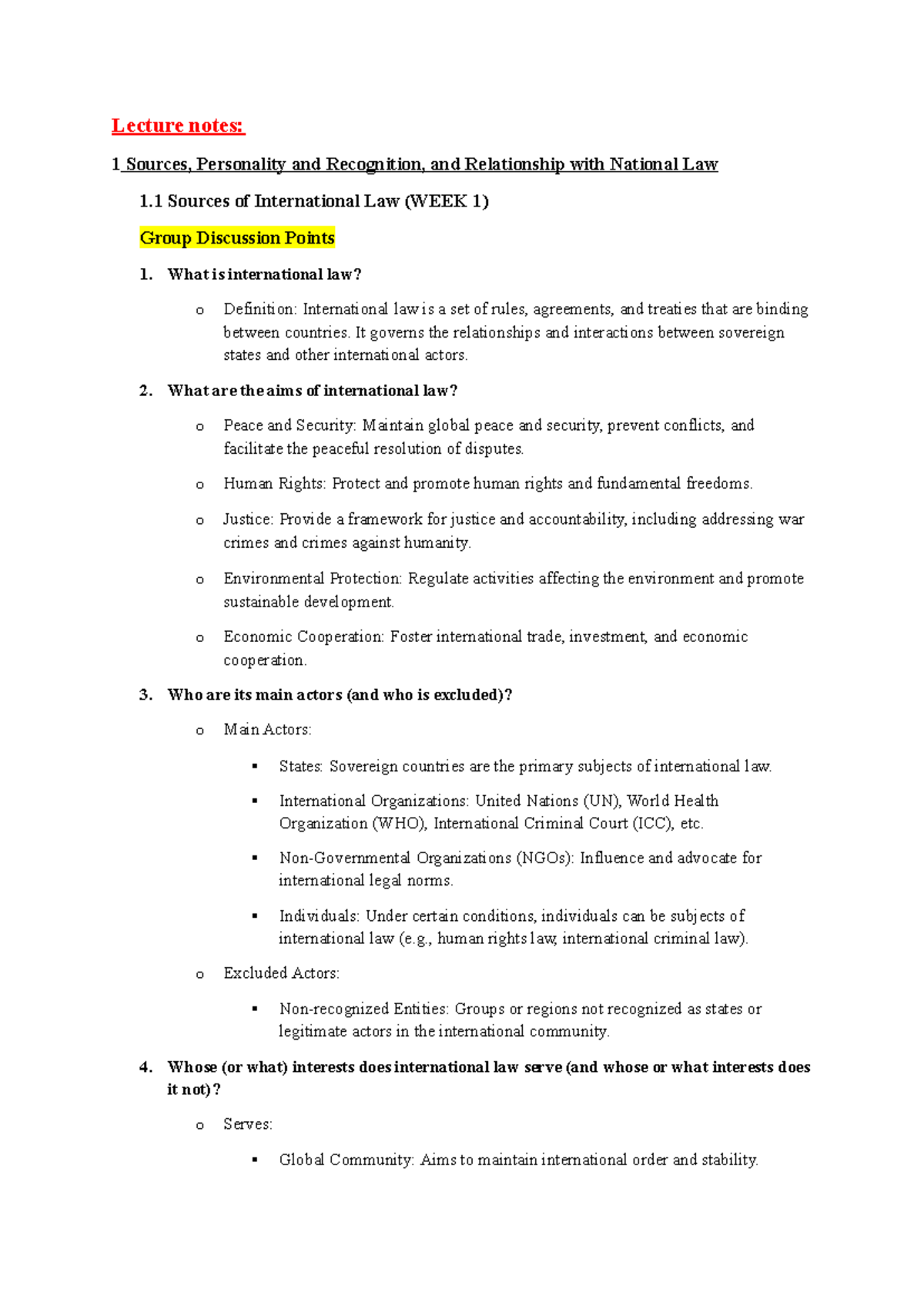 PIL - Lecture notes - Lecture notes: 1 Sources, Personality and ...