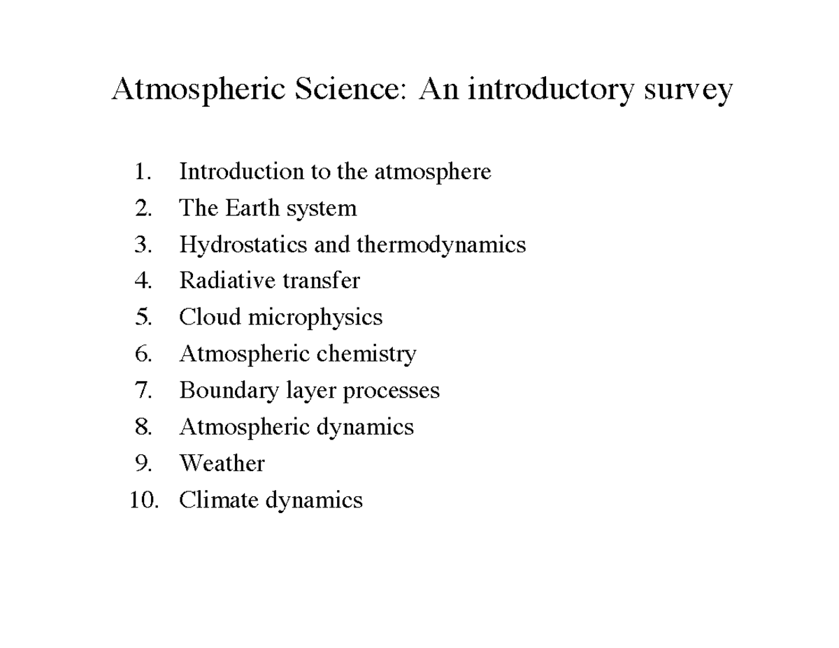 Meteorology Fields - American Meteorological Society - GEOG 6112 - UGA ...