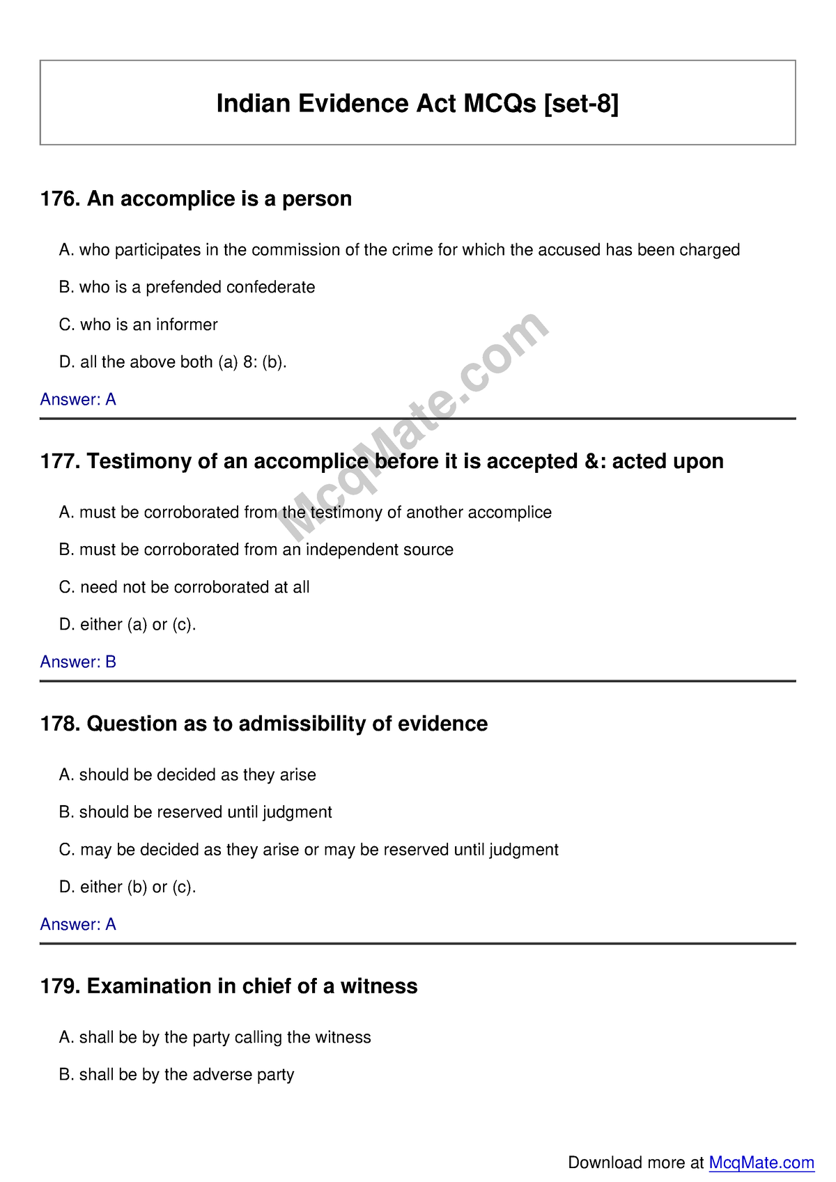 indian-evidence-act-solved-mcqs-set-8-mcq-mate-indian-evidence-act