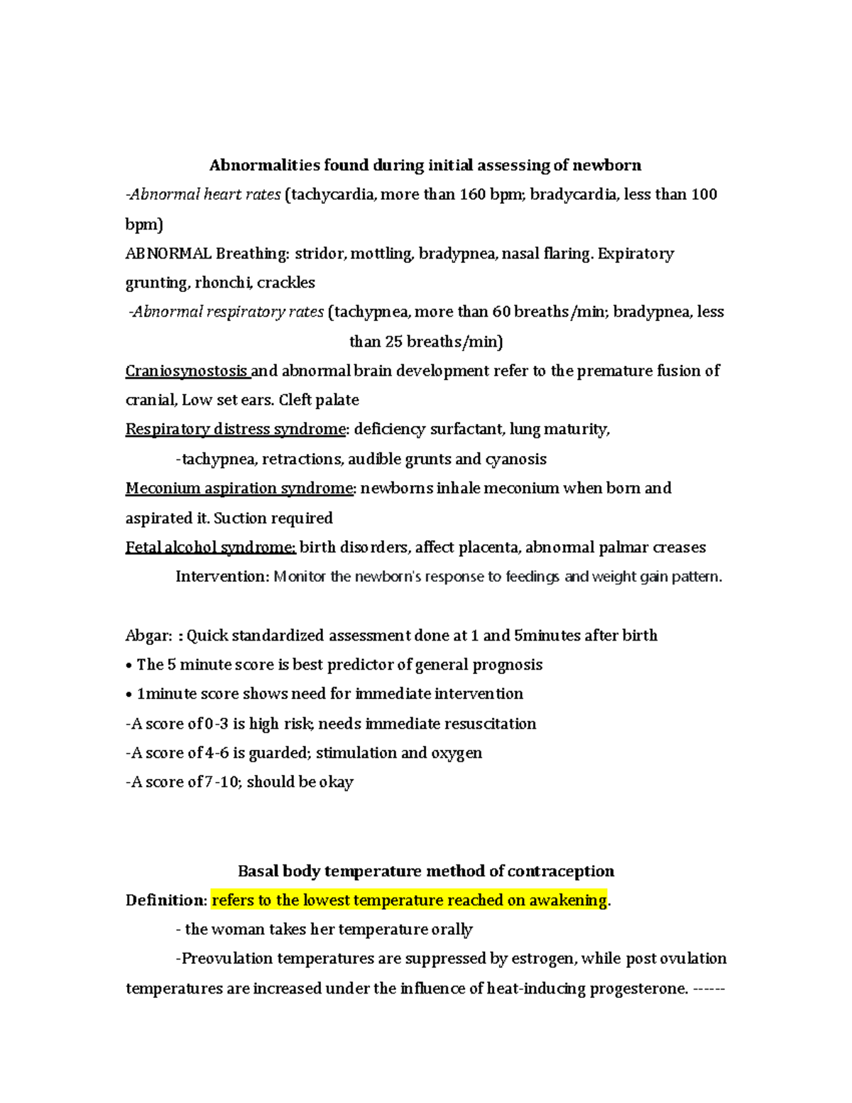 EXAM III blueprint – Summer 2022-5 copy1 - Abnormalities found during ...