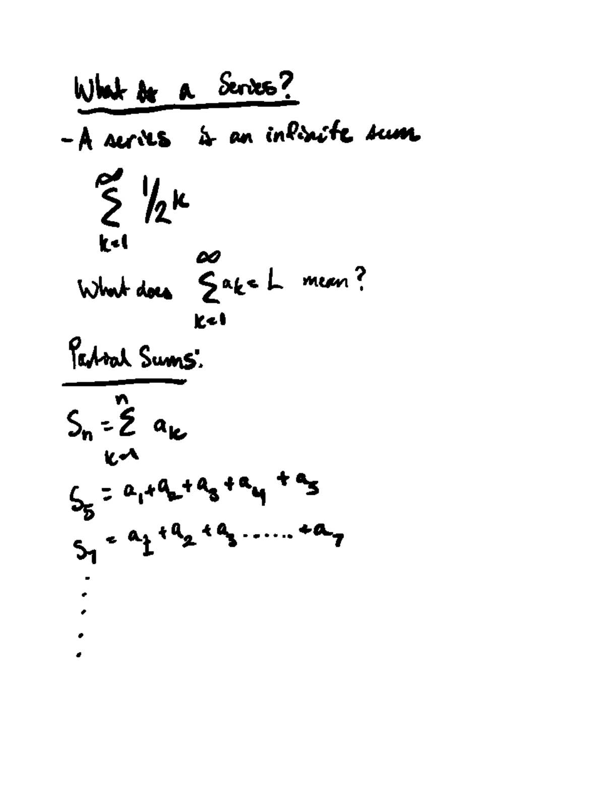 Sums of Sequences(Series) MATH 1152 Studocu