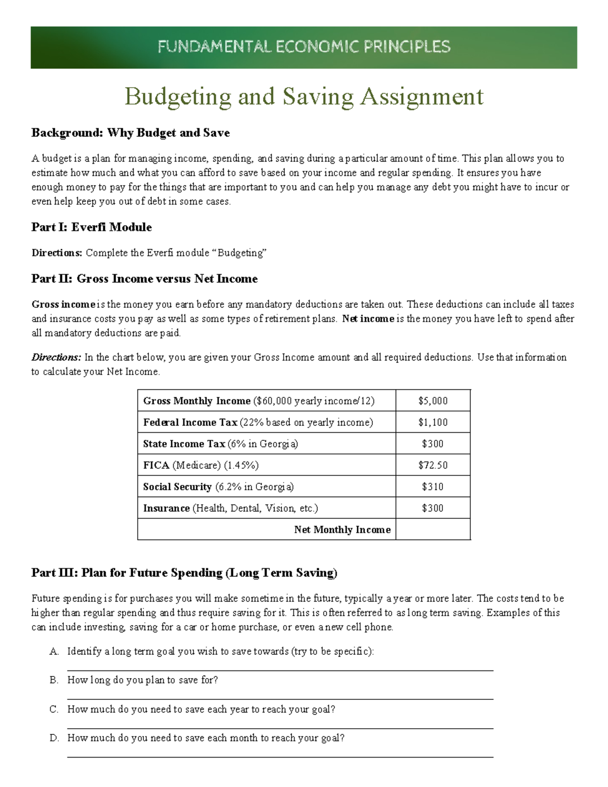 assignment 03.03 budgeting