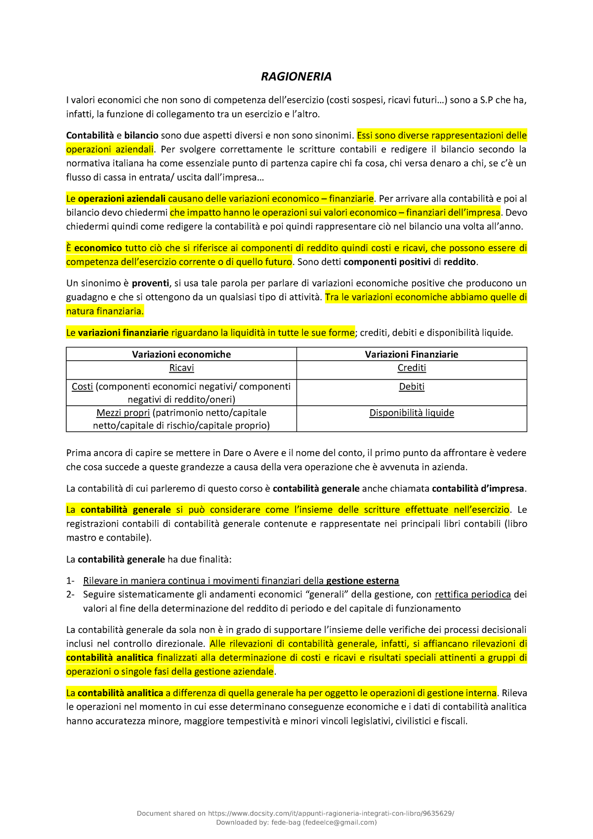 Ragioneria - Sufficienti Per La Preparazione - Contabilità D'impresa E ...