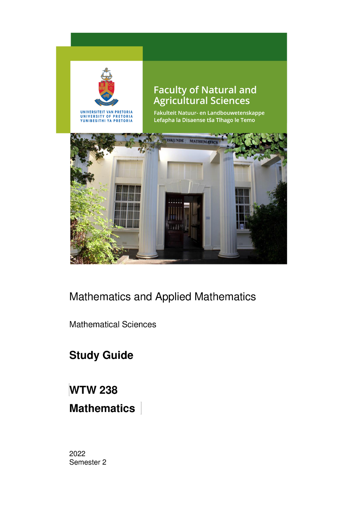 2022 WTW 238 Study Guide - Mathematics And Applied Mathematics ...