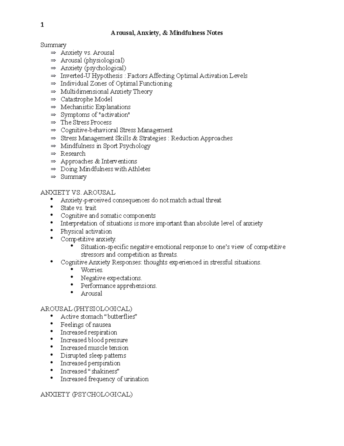 Arousal, Anxiety, and Mindfulness Notes - Deprecated API usage: The SVG ...