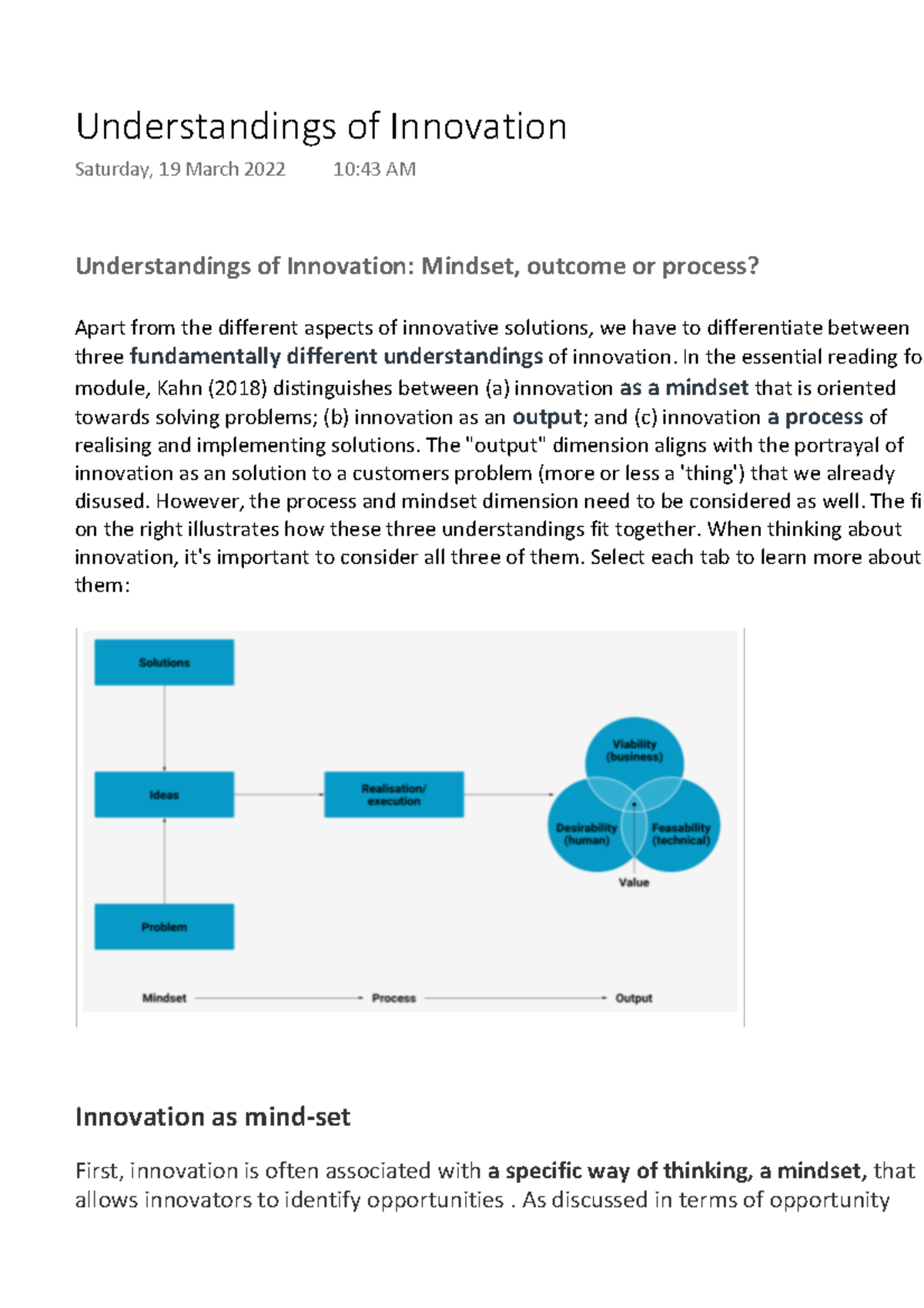 Understandings of Innovation - In the essential reading for module ...