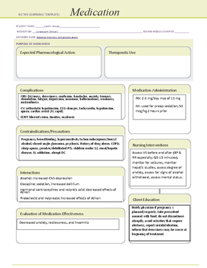 Tricyclic Antidepressants (Amitriptyline) - ACTIVE LEARNING TEMPLATES ...