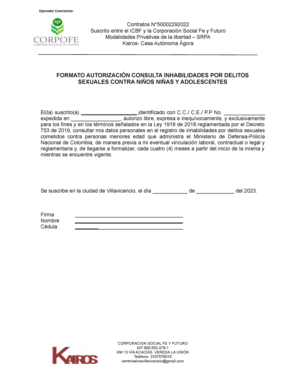 Formato Proteccion De Datos Formato AutorizaciÓn Consulta 9808