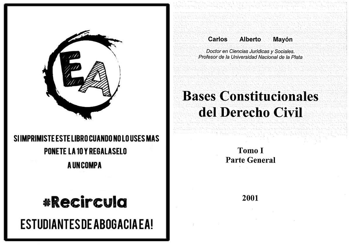 Bases Constitucionales Del Derecho Civil-T. I-Mayón - Derech ...