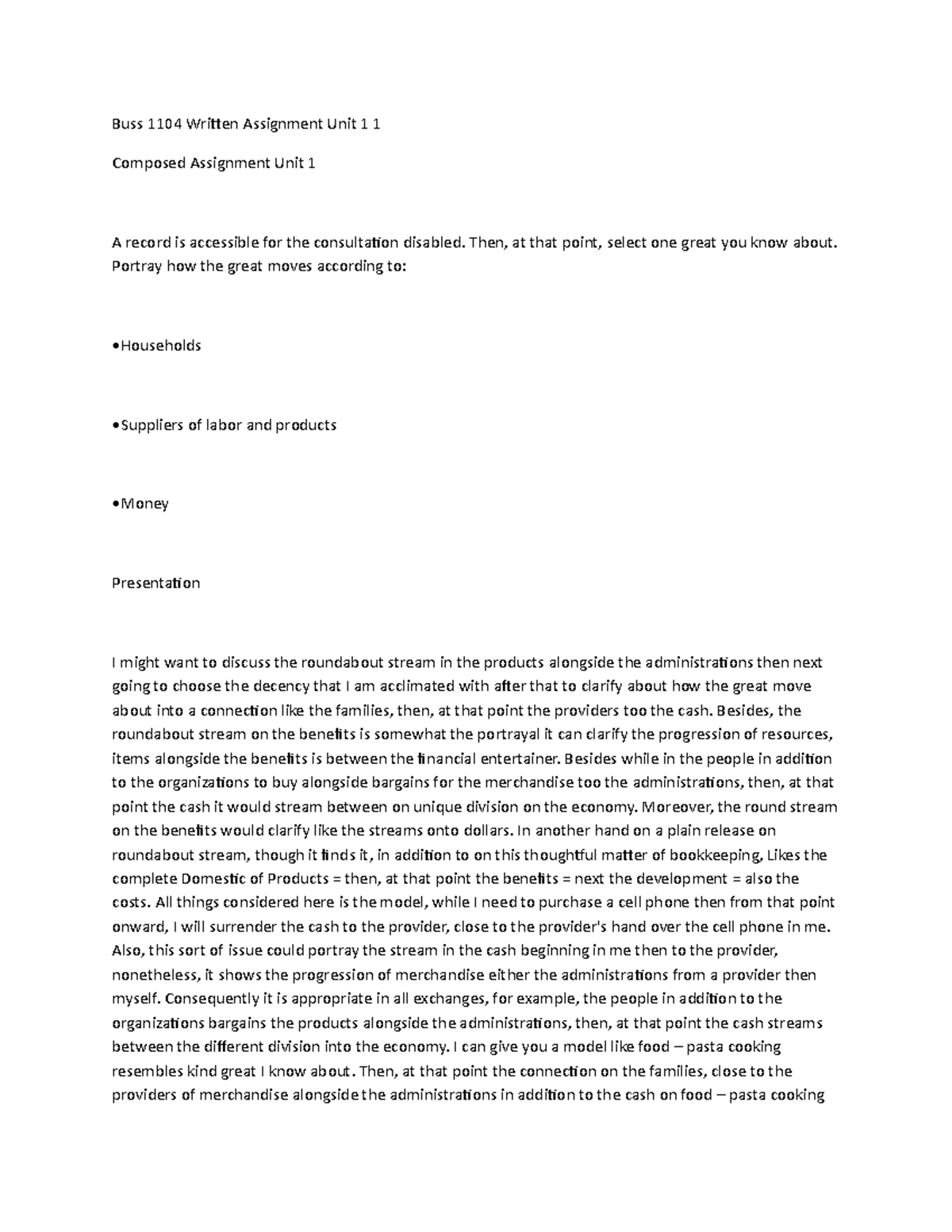 Buss 1104 Written Assignment Unit 1 1 - Buss 1104 Written Assignment ...