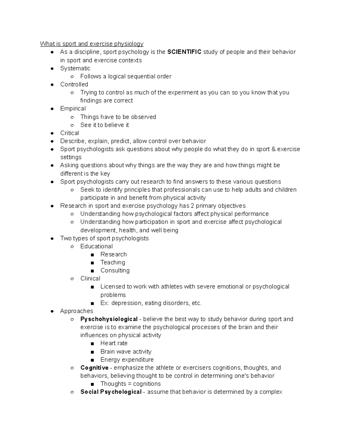 Exercise And Sport Psychology Module 3 - What Is Sport And Exercise ...