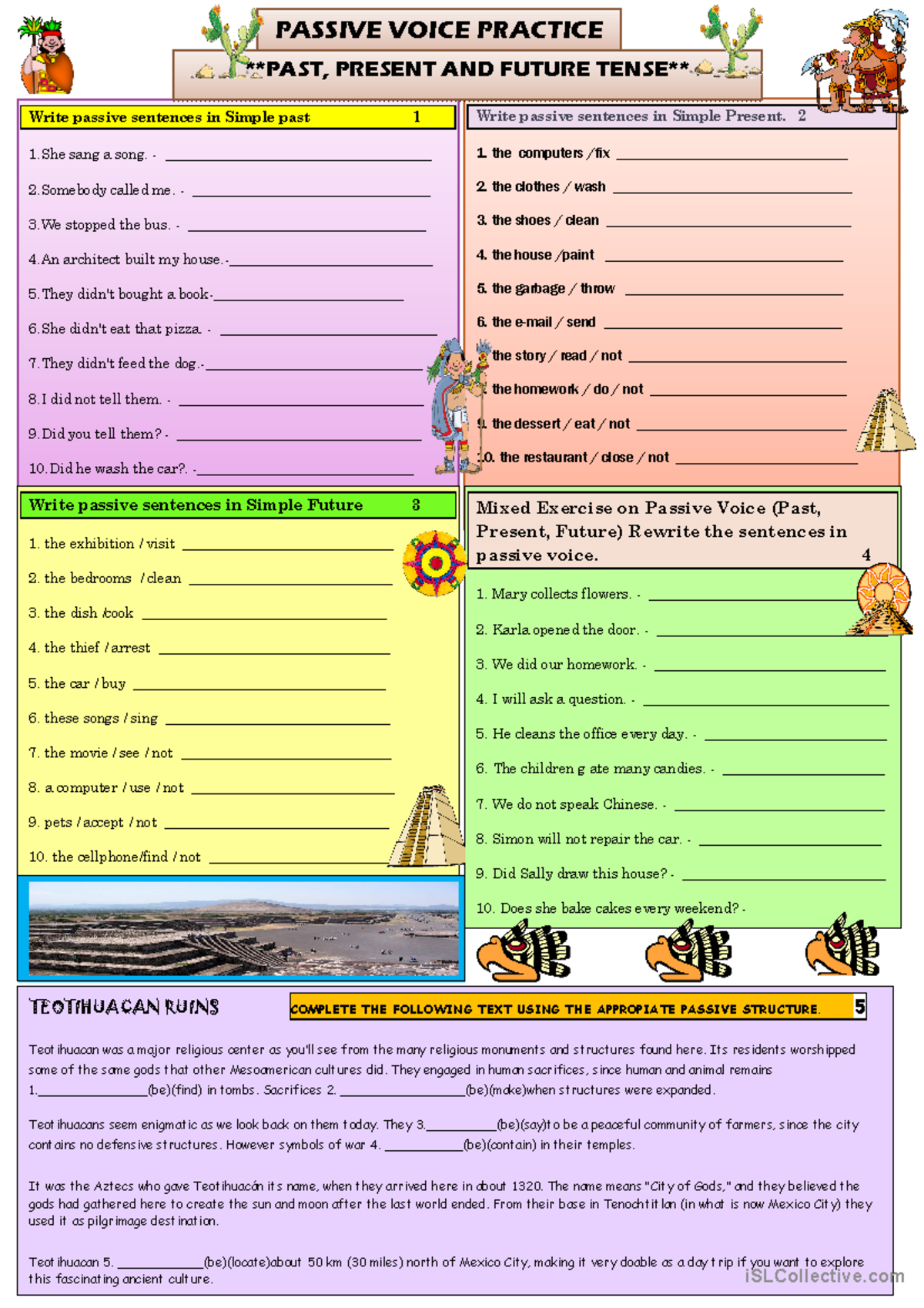 passive-voice-past-present-future-with-key-write-passive