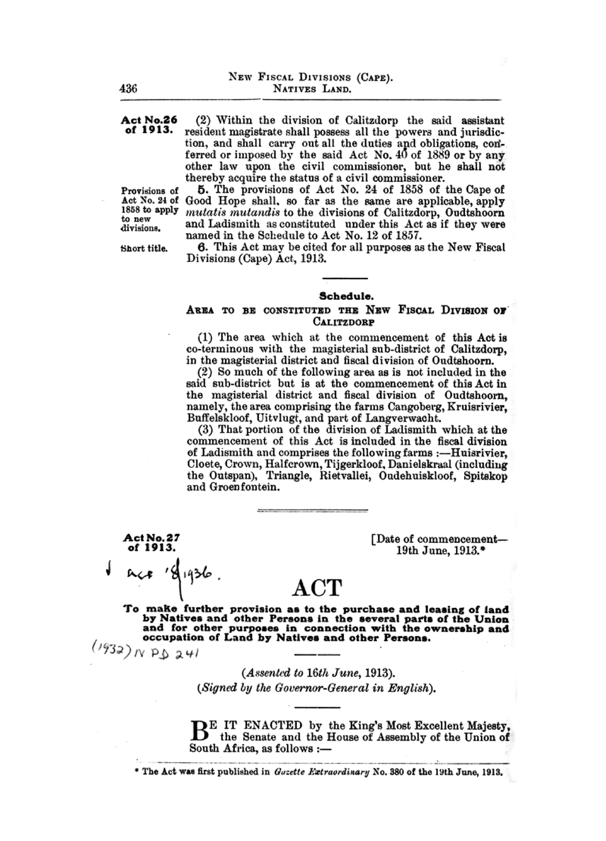 1. Natives Land Act no 27 of 1913... copy - RDL2002H - Studocu