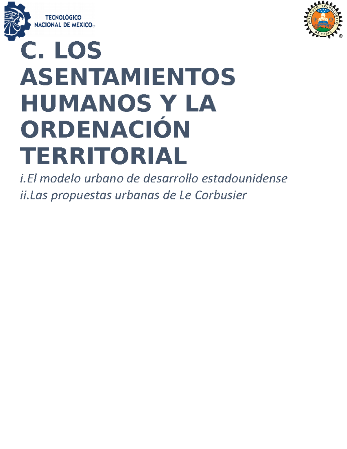 C Los Asentamientos Humanos Y La Ordenación Territorial C Los Asentamientos Humanos Y La 7642