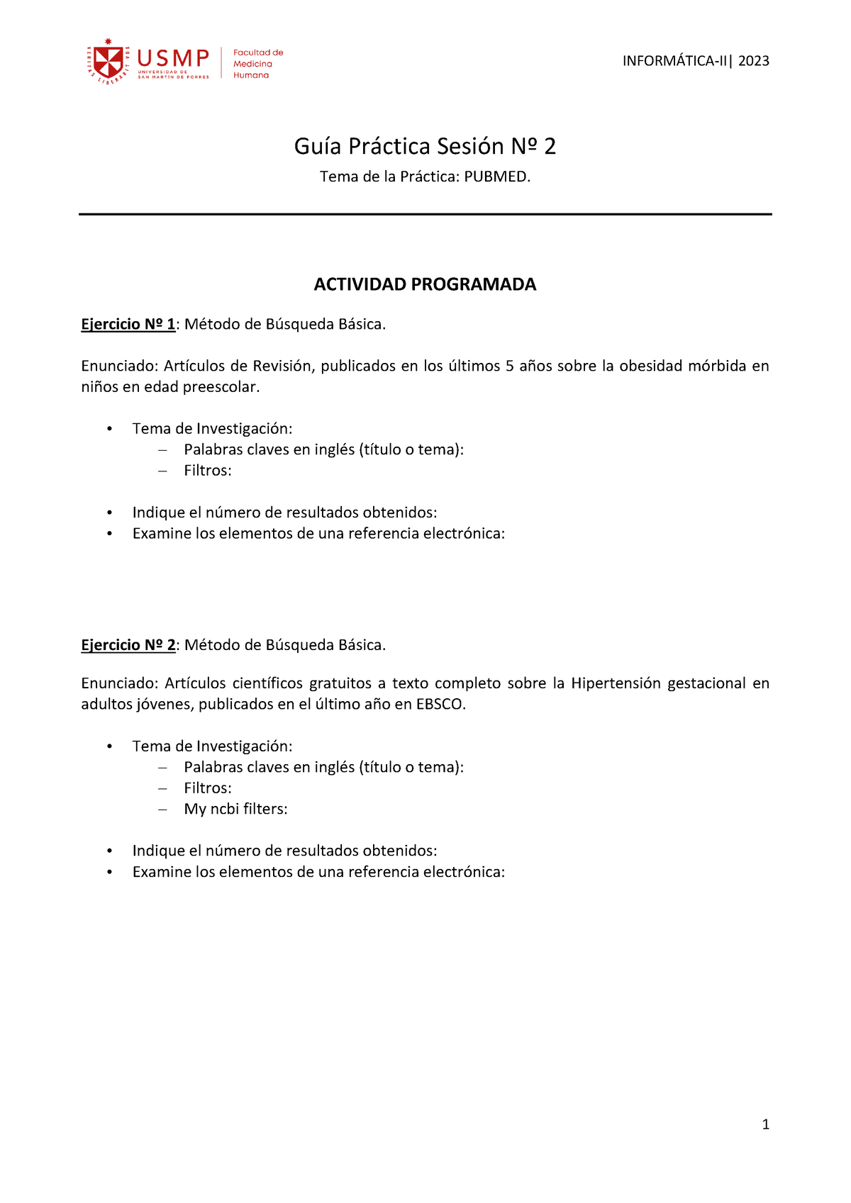 Guia Pr Ctica Semana Sr Informtica Ii Gu A Prctica Sesi N N Tema De La Prctica