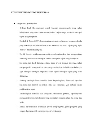 Pendekatan Kepemimpinan Pendidikan - PENDEKATAN KEPEMIMPINAN PENDIDIKAN ...