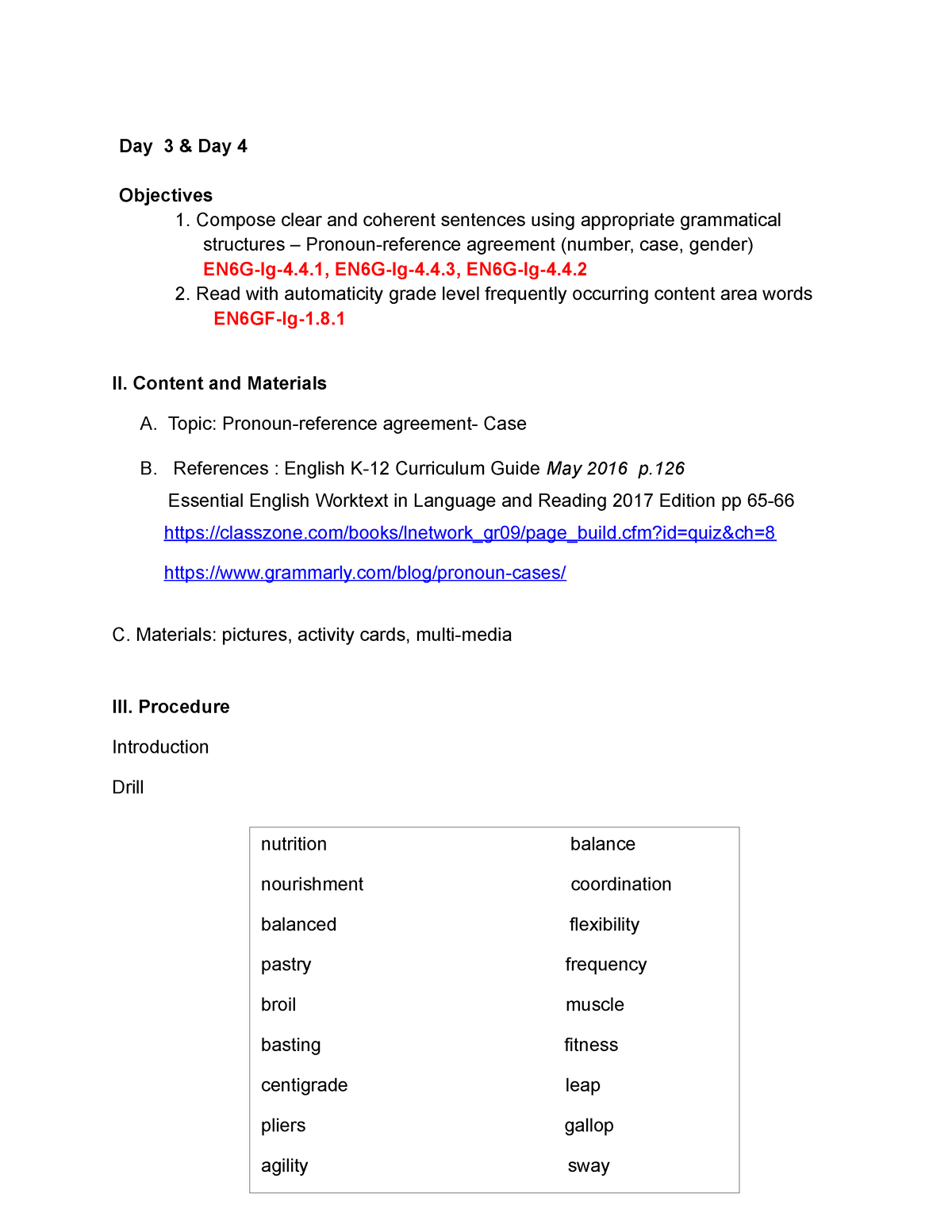 TG-Q1 Week7 D3D4 - Teacher Guide For English 1 Quarter 1 Week 7 Day 3-4 ...