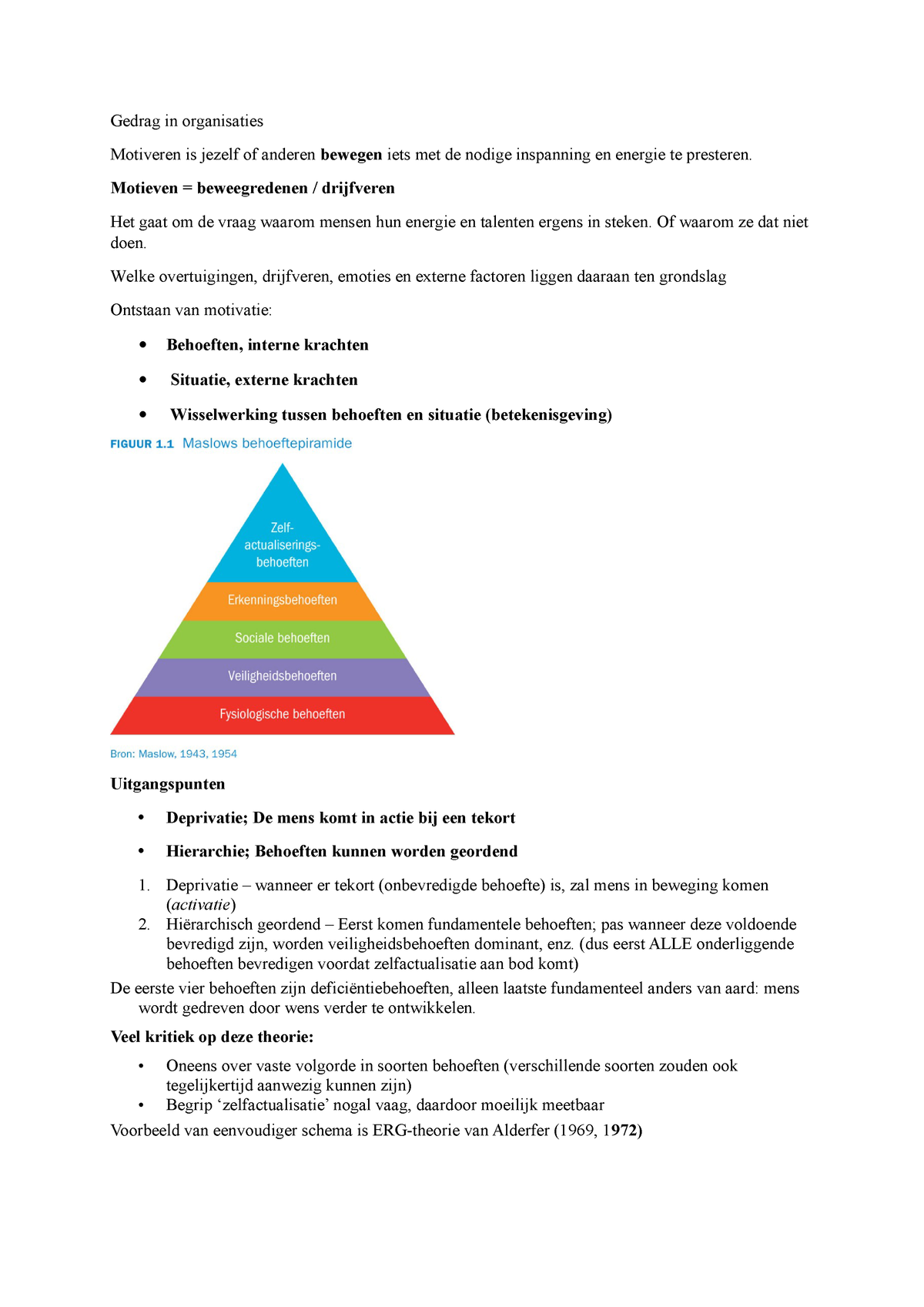 Gedrag In Organisatie Samenvatting - StudeerSnel