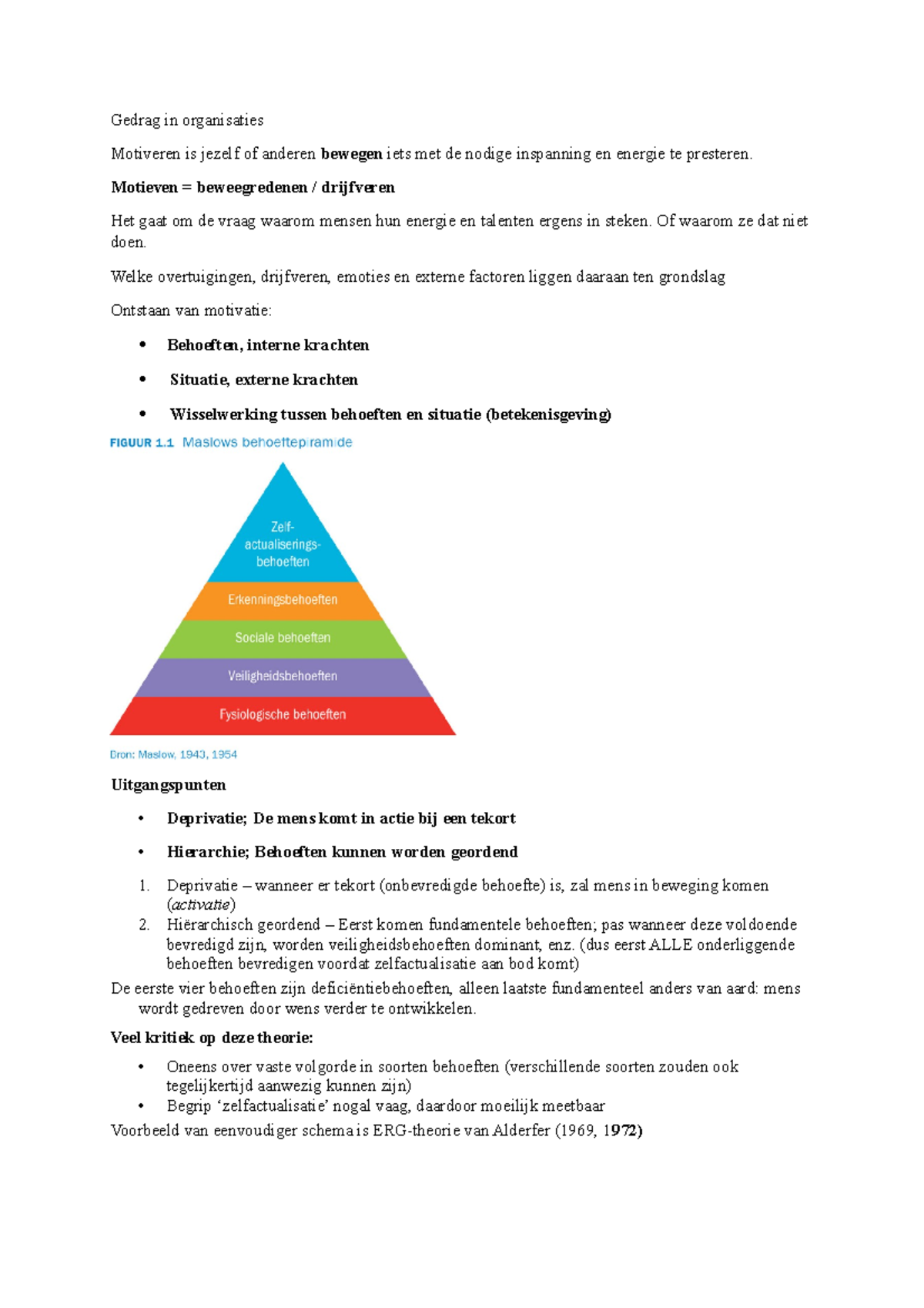 Gedrag In Organisatie Samenvatting - Gedrag In Organisaties Motiveren ...