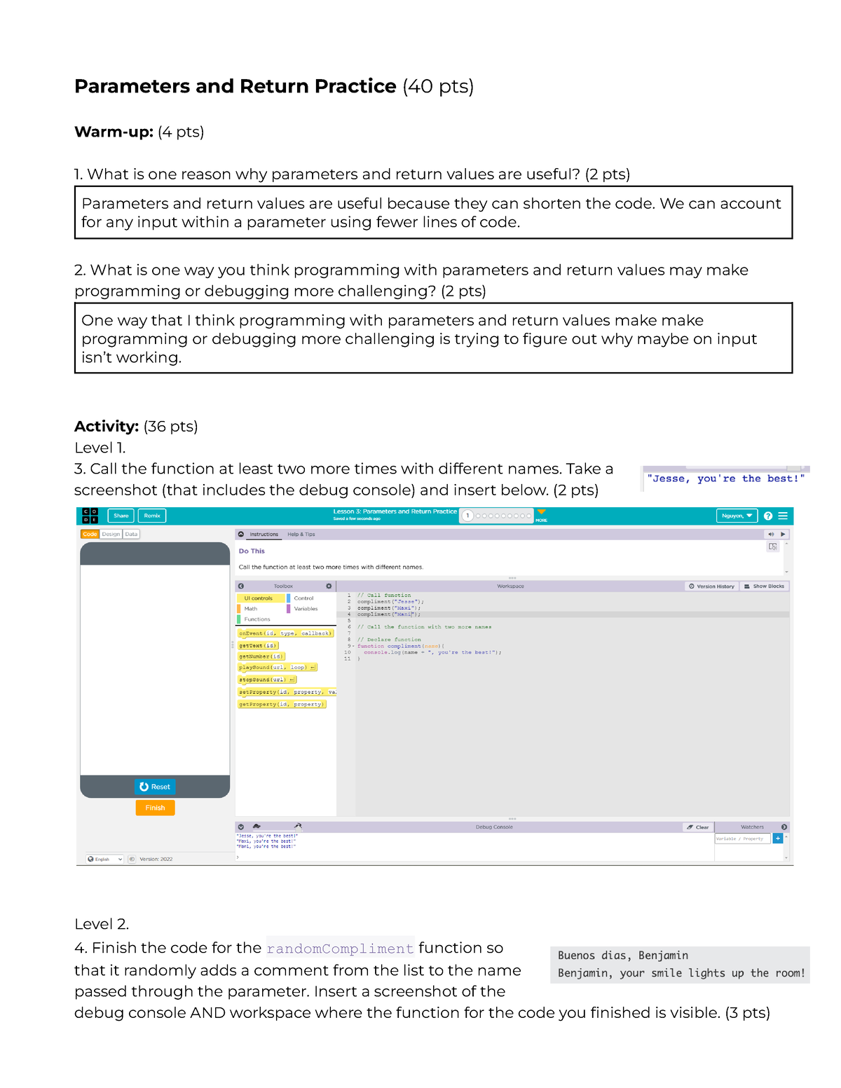 Unit 3 Lesson 7: Debugging - Can you help explain - Unit and Lesson  Discussion - Code.org Professional Learning Community