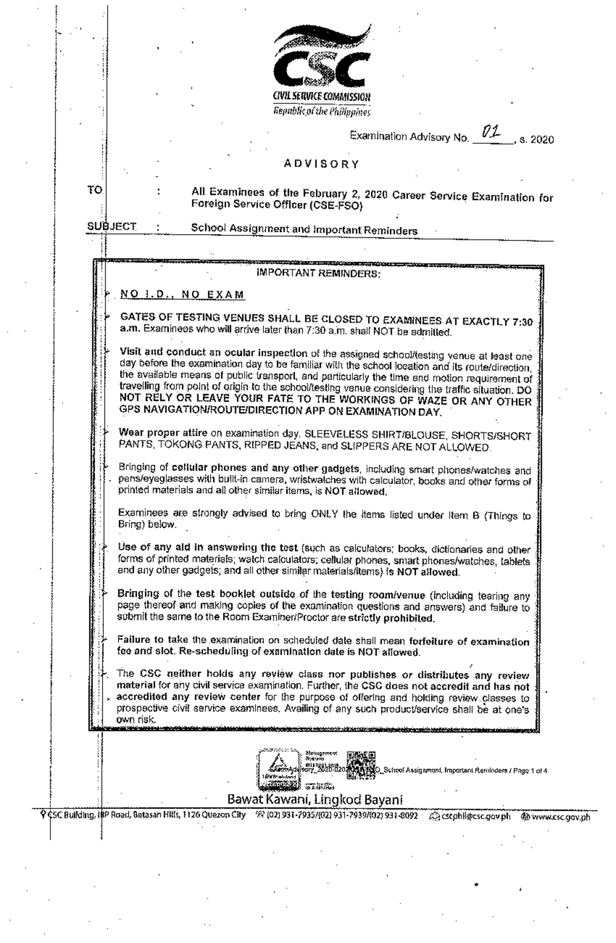 CSC-Advisory - Notes - AB POLITICAL SCIENCE - Studocu