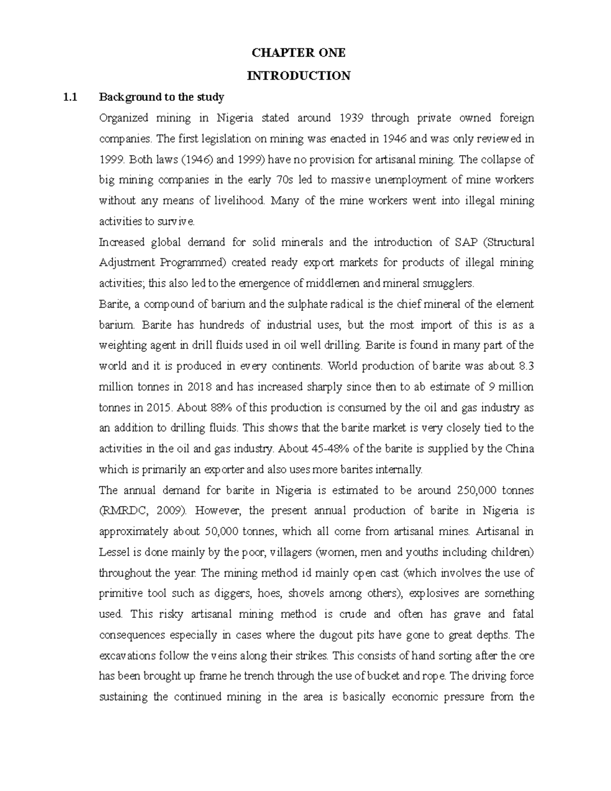 Ahmadu prj - Final year project - CHAPTER ONE INTRODUCTION 1 Background ...
