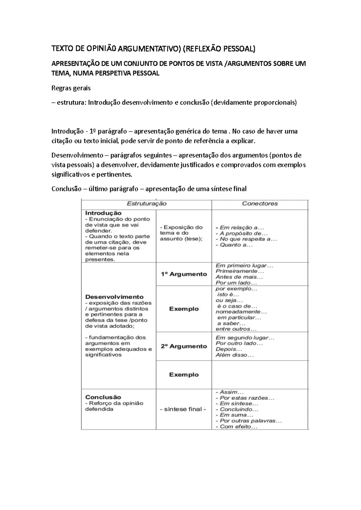 Como fazer um texto de opinião - TEXTO DE OPINIÃ 0 ARGUMENTATIVO ...