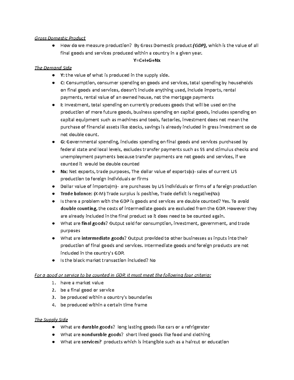 Chpater 6 Gross Domestic Product - Gross Domestic Product How Do We 