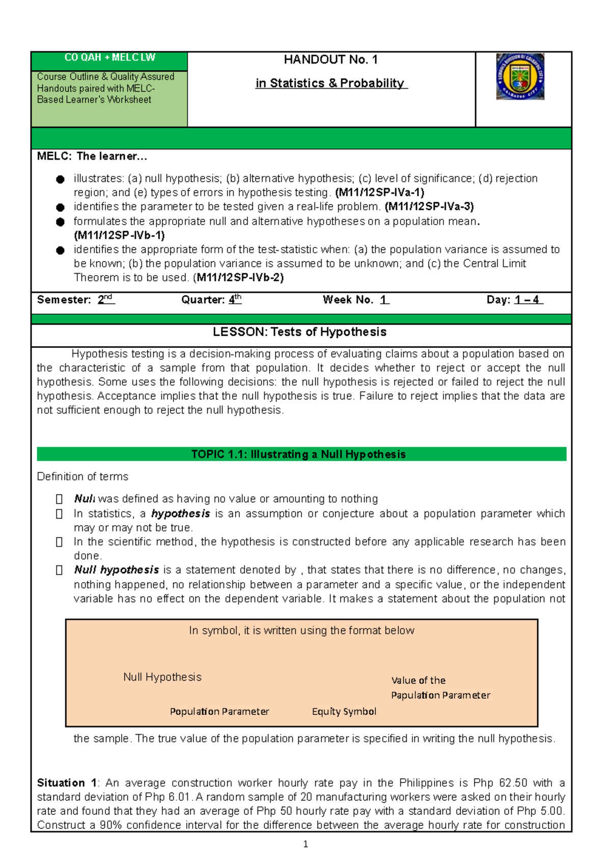 test-of-hypothesis-co-qah-melc-lw-handout-no-1-in-statistics