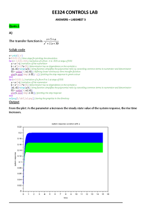 EE324 LAB Problem Sheet 10 Solution - EE324 CONTROLS LAB ANSWERS ...