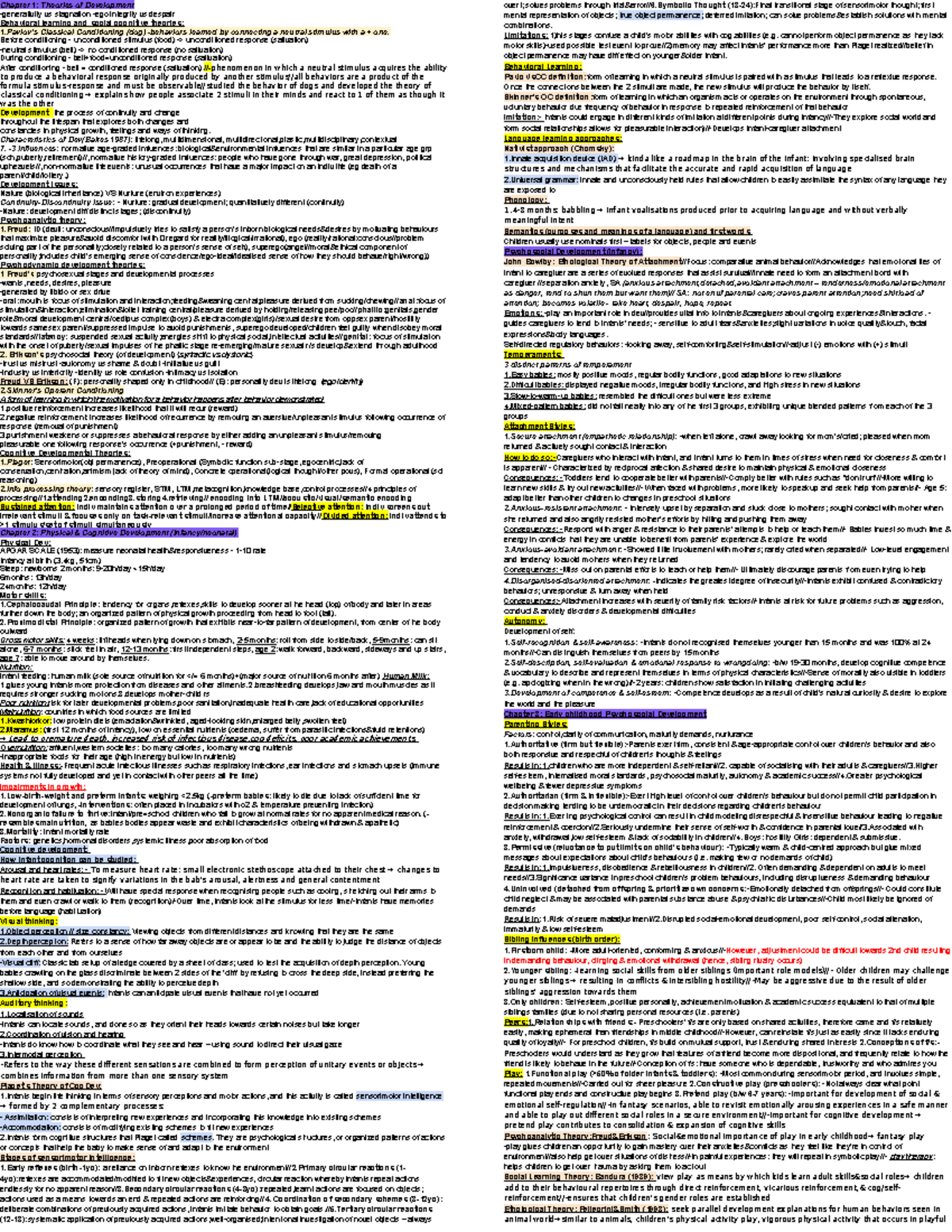 Py2106 cheat sheet - Chapter 1: Theories of Development -generativity ...