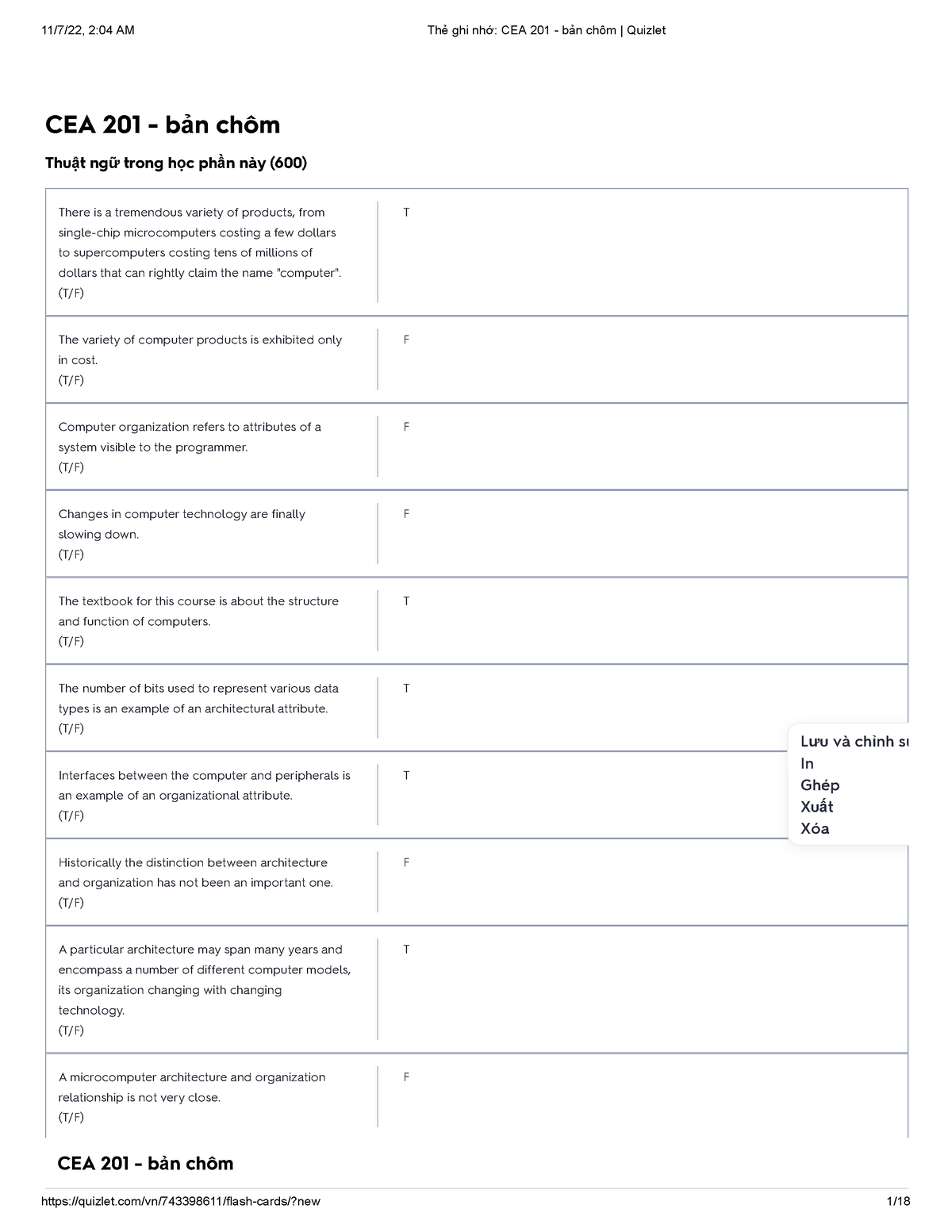 Thẻ Ghi Nhớ CEA 201 - Bản Chôm Quizlet - CEA 201 - Bản Chôm Thuật Ngữ ...