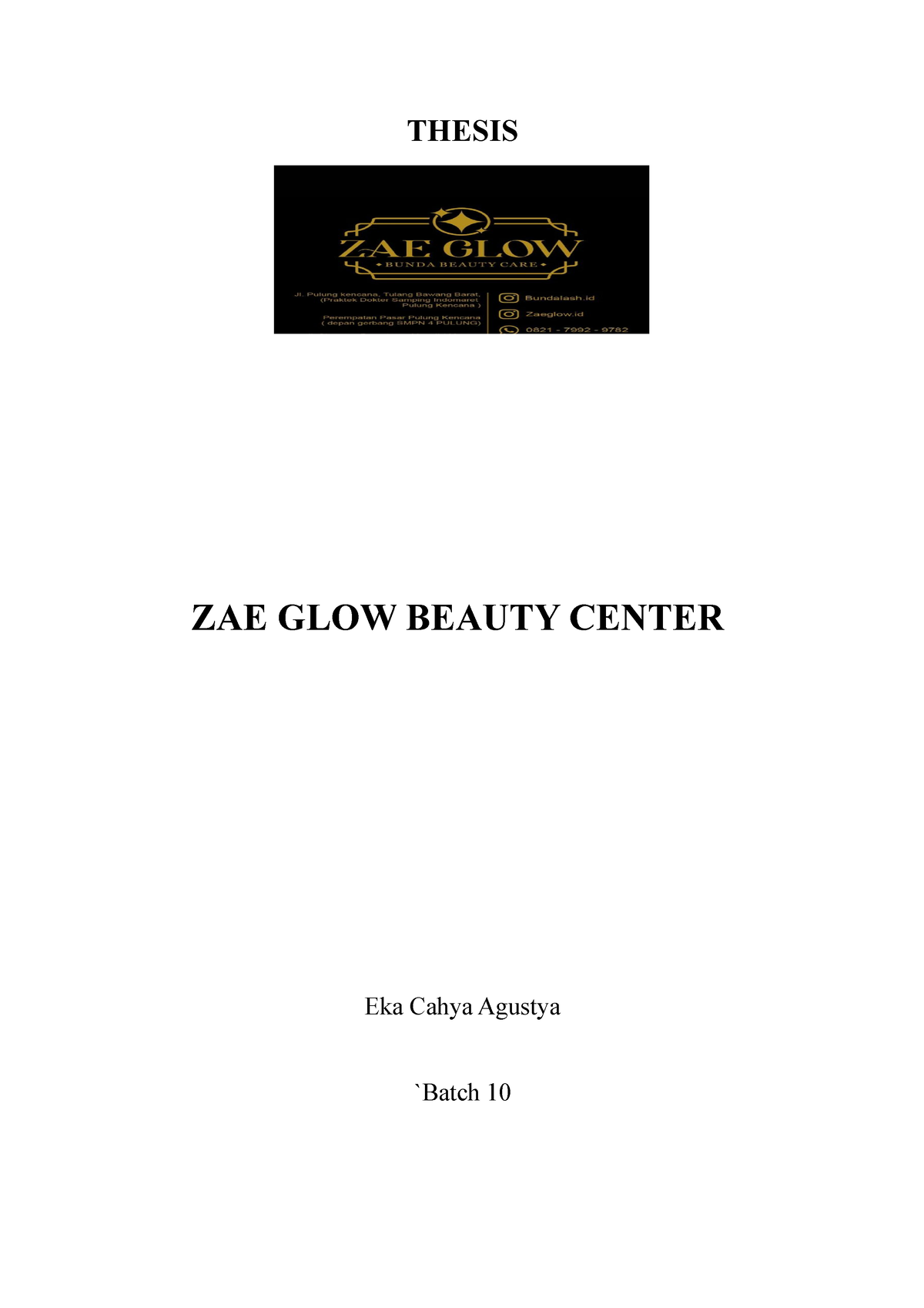 thesis about beauty salon