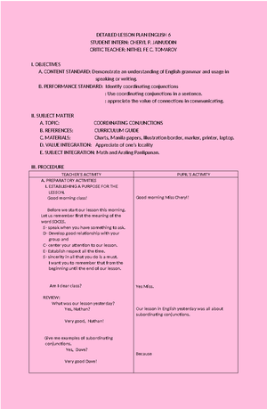 DLP Grade 1 Faith - School PLSP-IS Grade Level GRADE 1 Teacher Justine ...