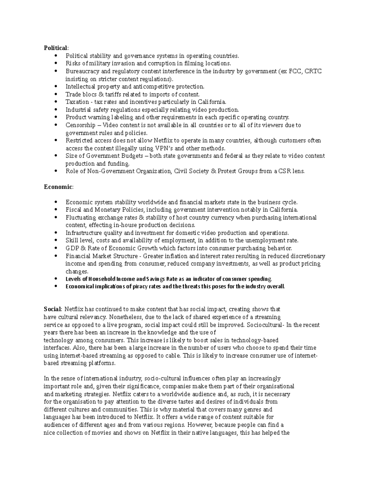 Pestel - Political: Political stability and governance systems in ...