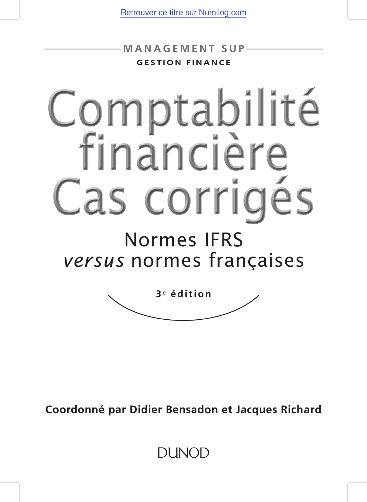 9782100722389 - Il S'agit D'un Sujet - Comptabilité Financière Cas ...