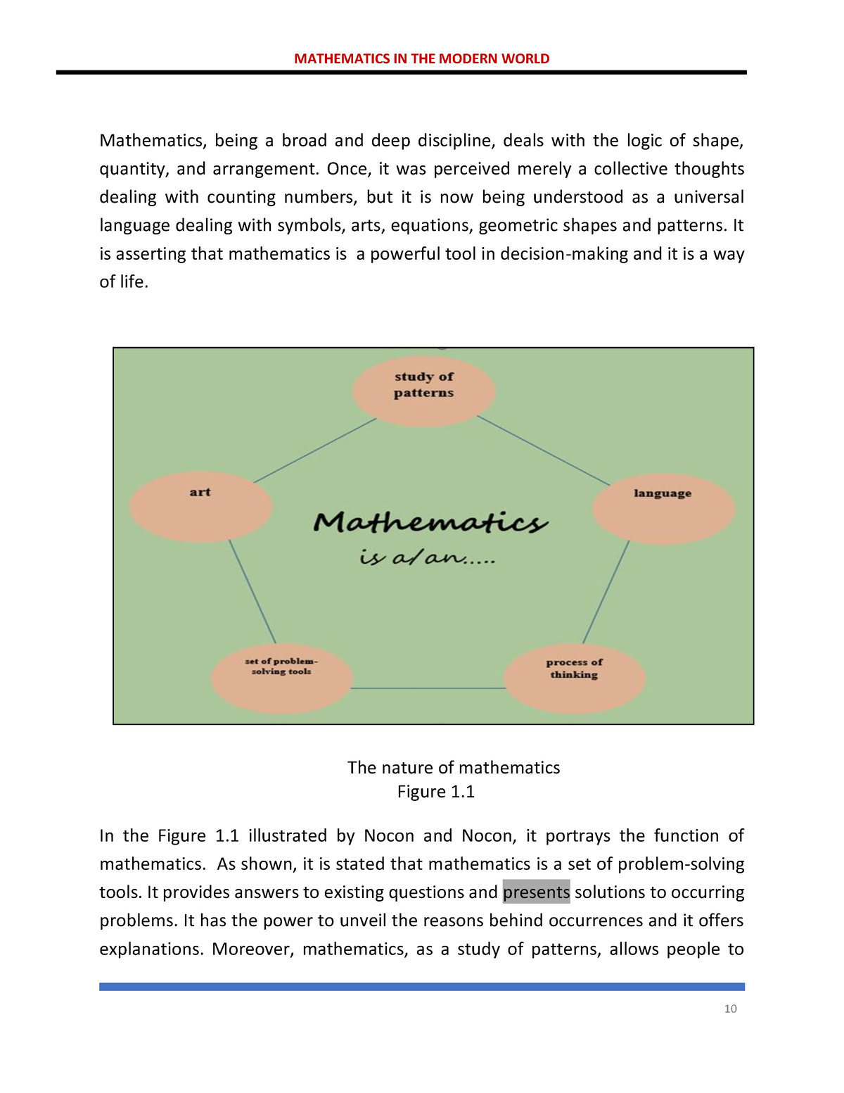 expectation about mathematics in the modern world essay