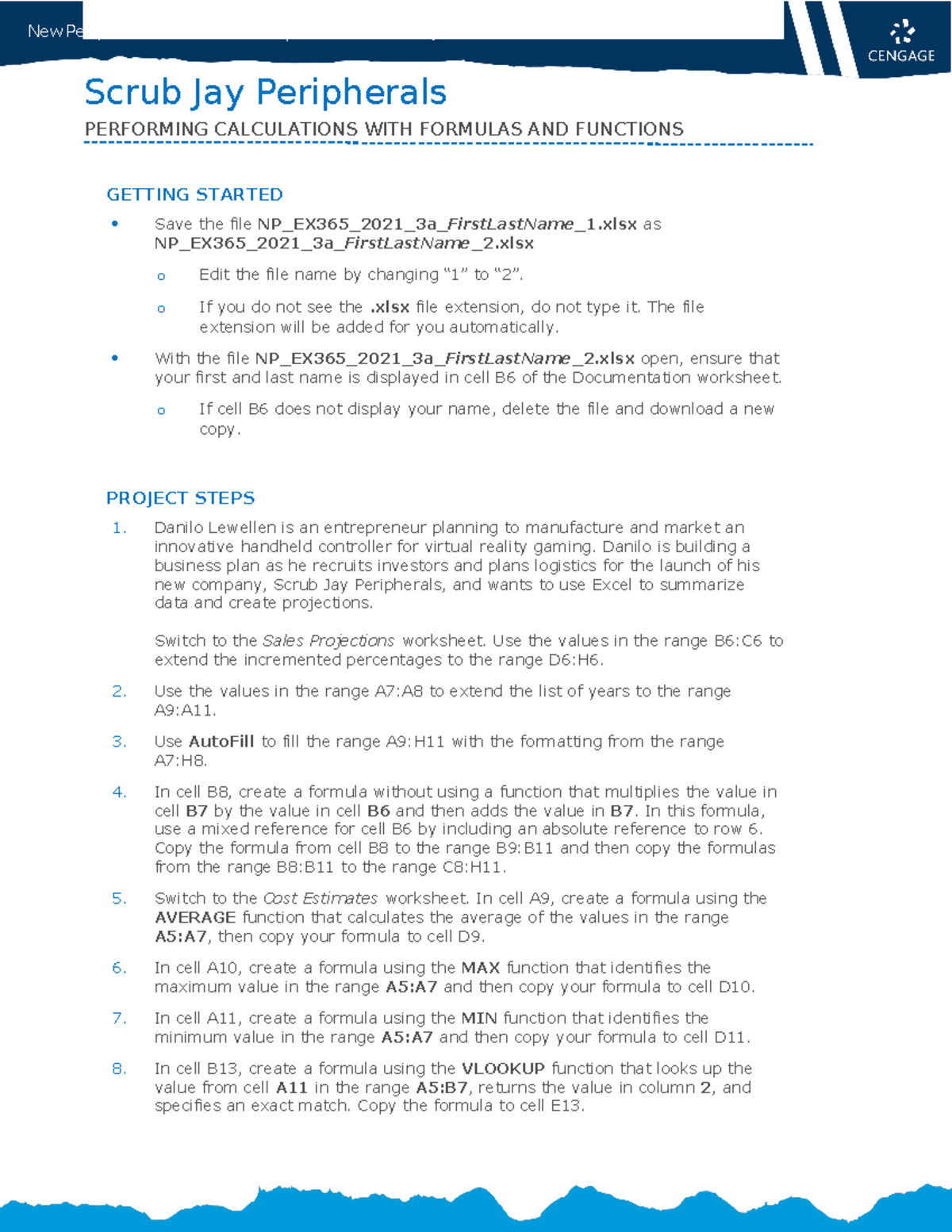 Instructions NP EX365 2021 3a - New Perspectives Excel 365/2021 ...