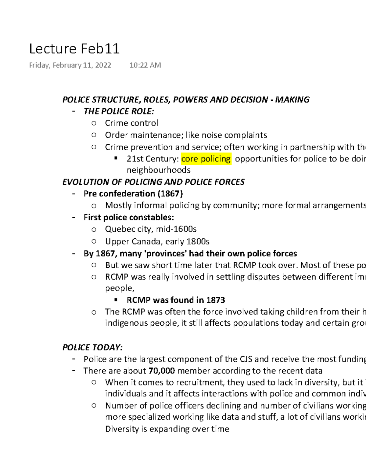 Lecture 4 - 2022 - POLICE STRUCTURE, ROLES, POWERS AND DECISION ...