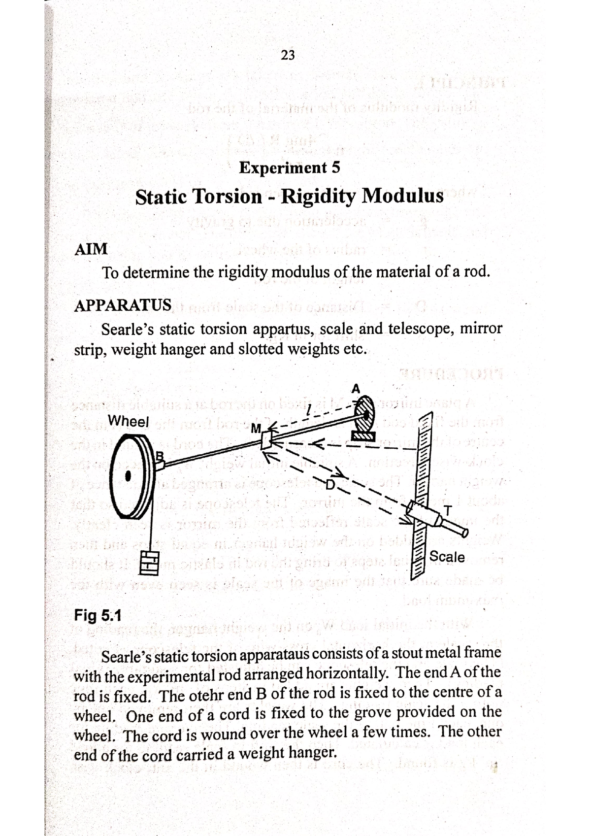 modulus of rigidity by statical method experiment