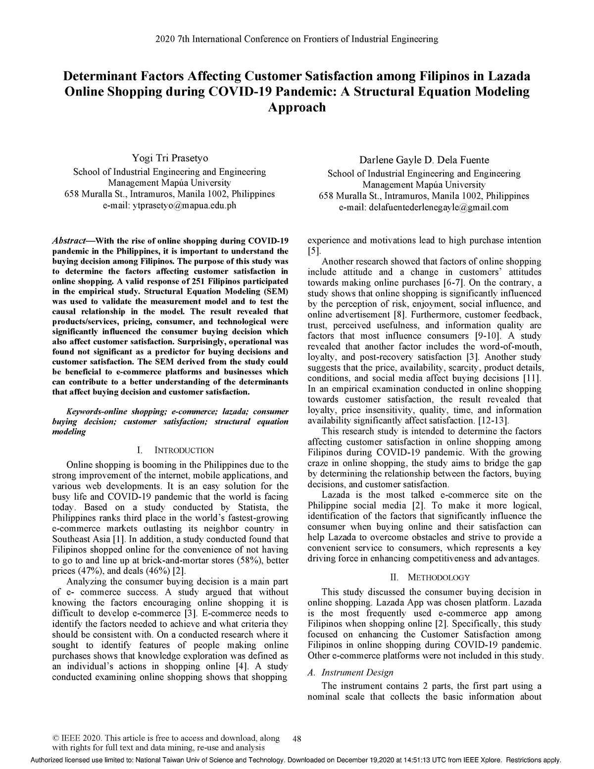 Determinant Factors Affecting Customer Satisfactionamong Filipinosin