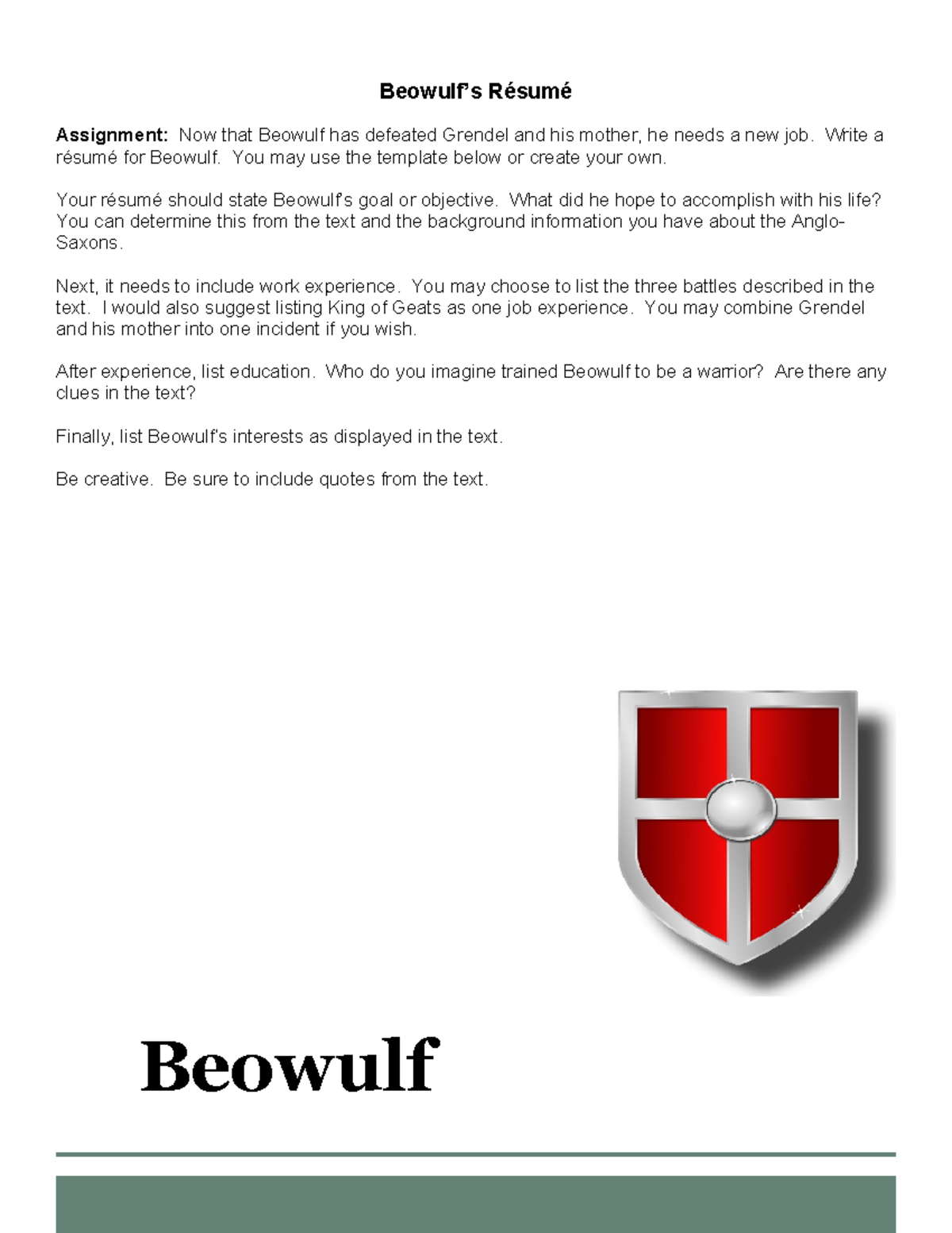 Beowulf Resume All answers here - Thumb 1200 1553 