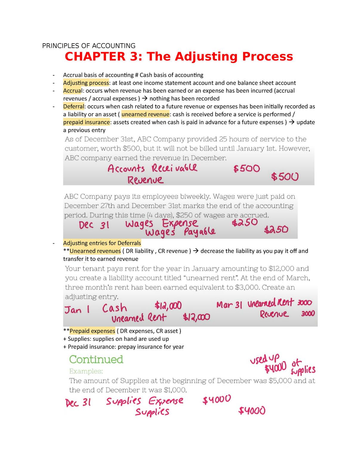 principles of accounting chapter 3 homework answers