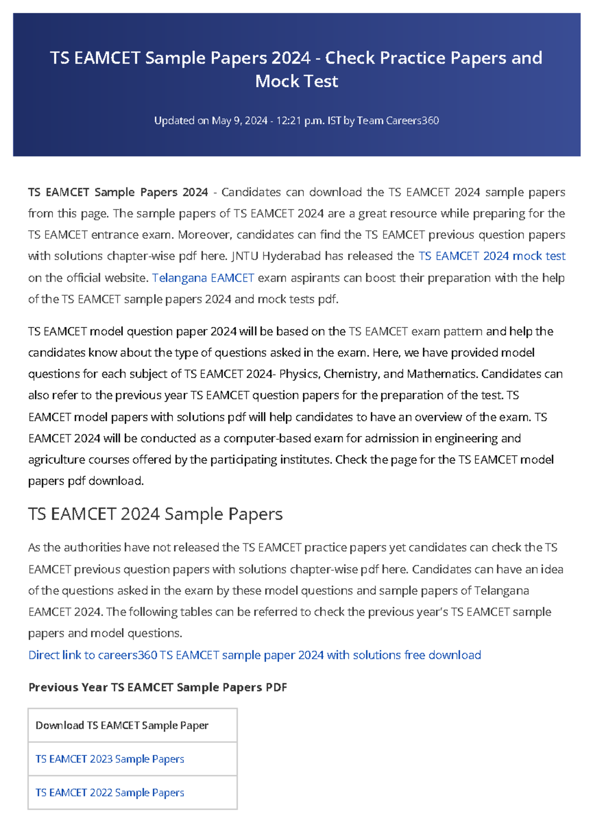 Article careers 360 20240627175531 - TS EAMCET Sample Papers 2024 ...