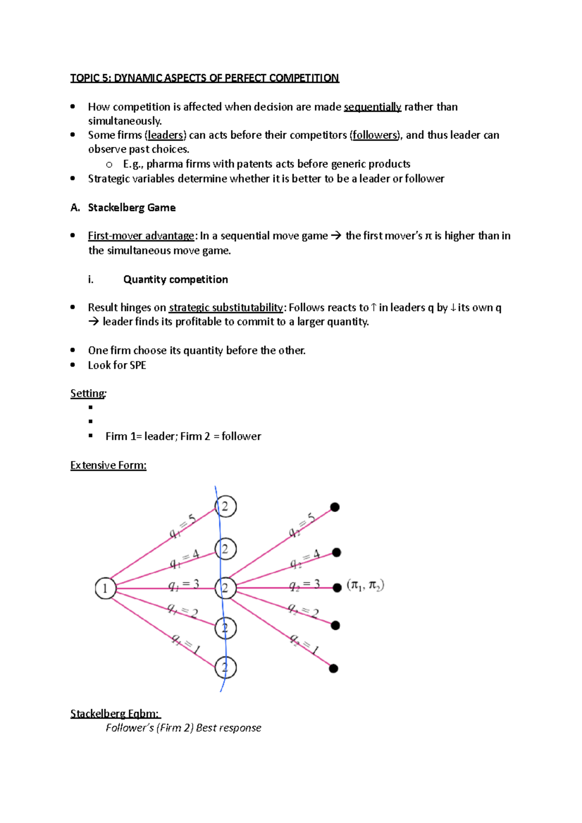 Topic 5 – Dynamic Aspects of Perfect Competition - TOPIC 5: DYNAMIC ...