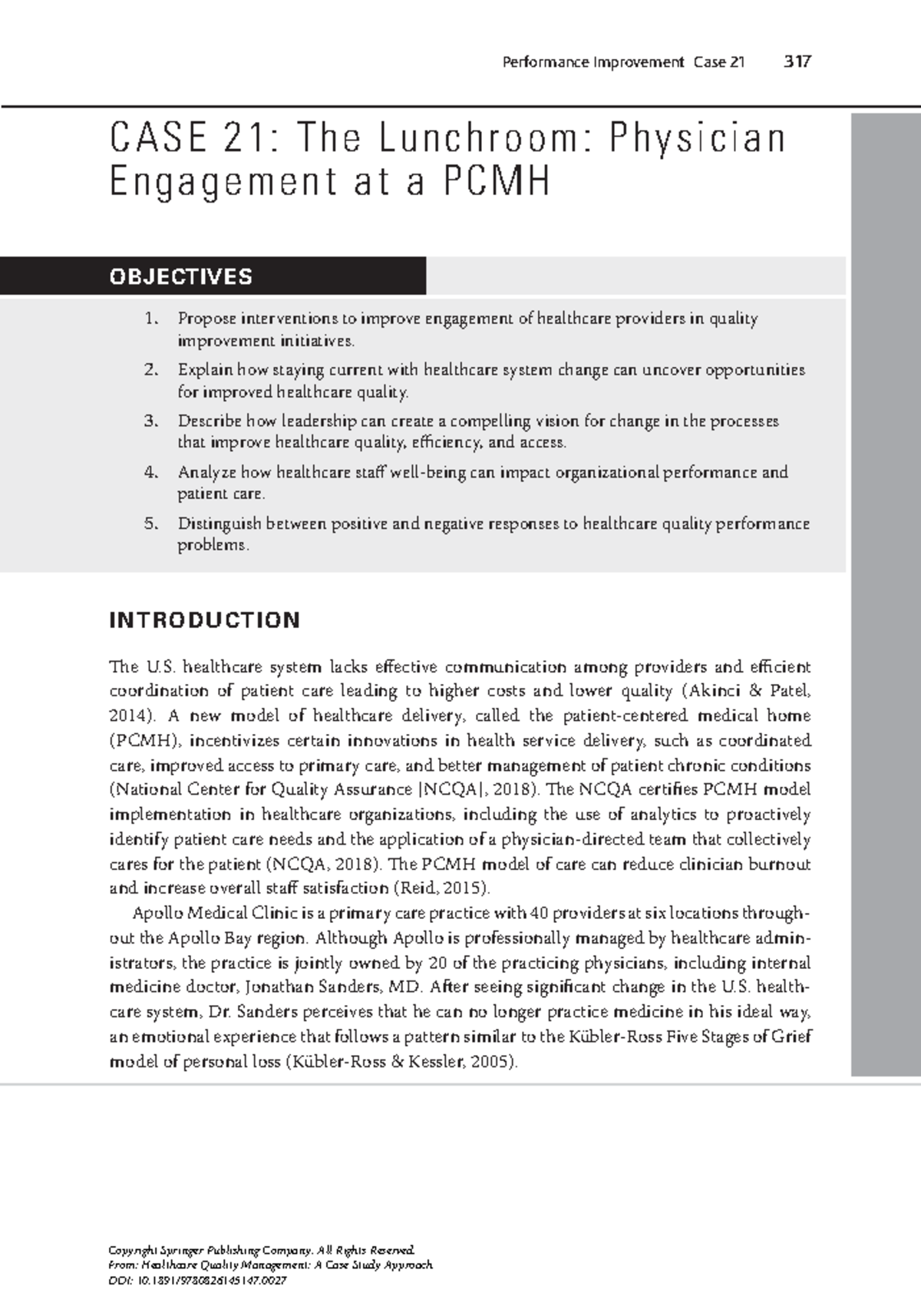 Case study - Performance Improvement Case 21 317 INTRODUCTION e U ...