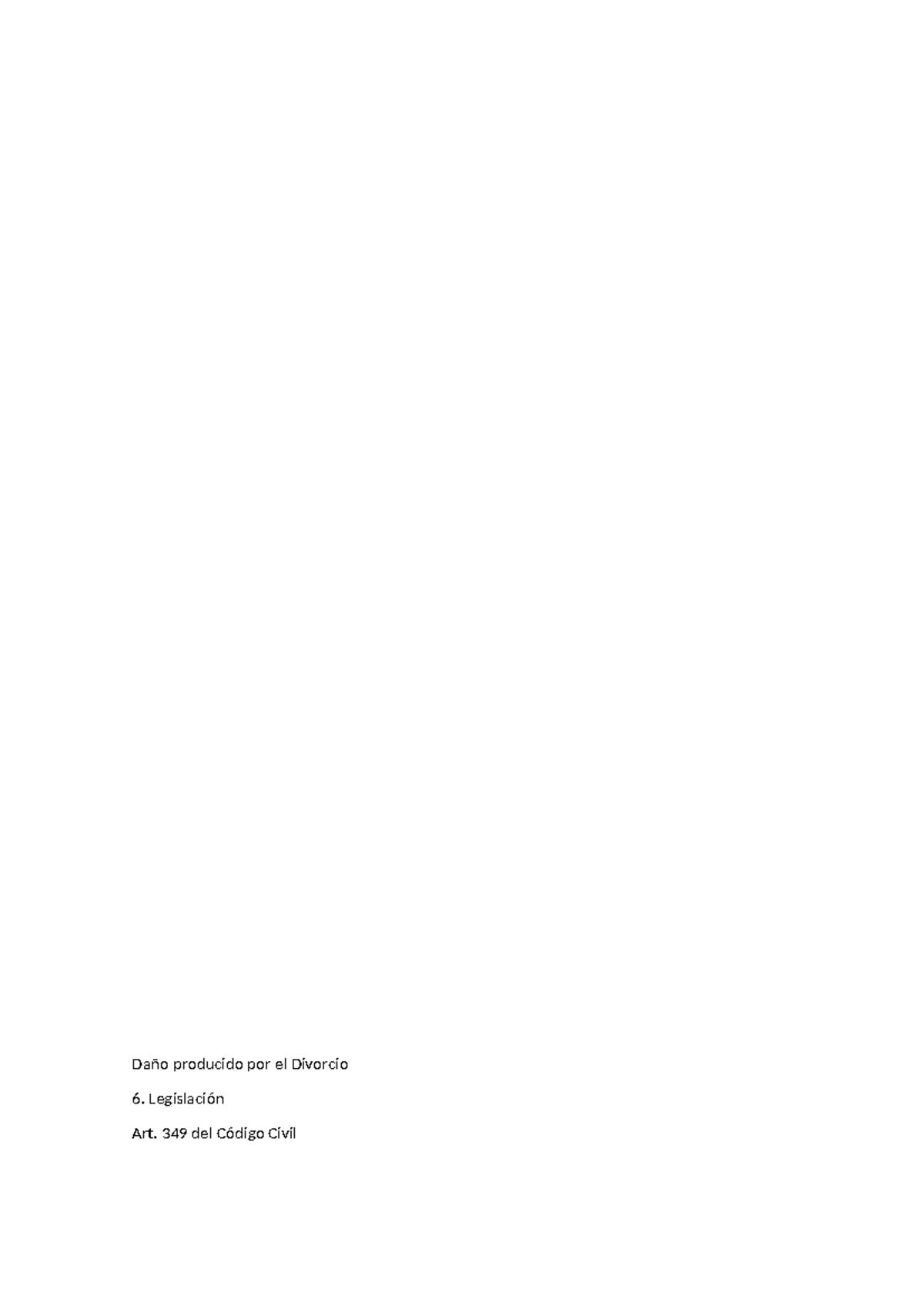 Daño producido por el Divorcio - Legislación Art. 349 del Código Civil ...