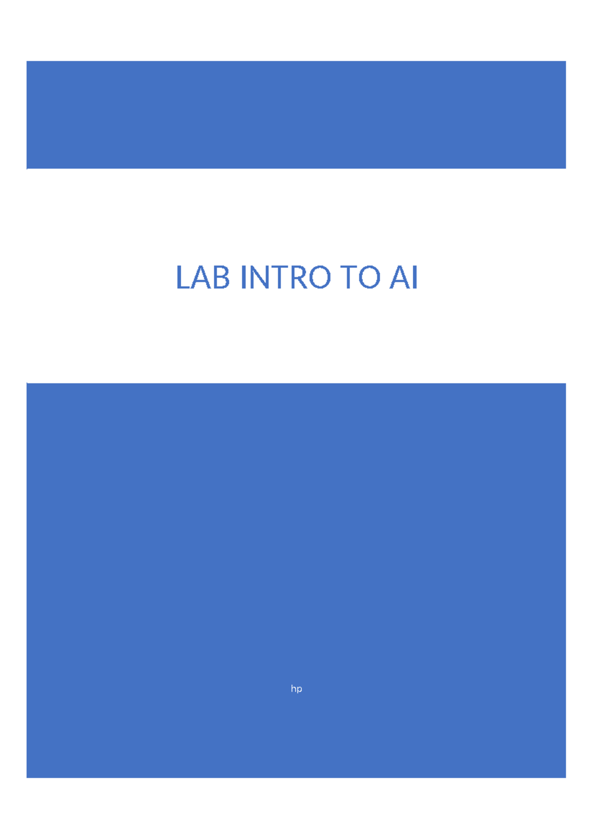 AI lab 3 - how arrays work in python - LAB INTRO TO Al hp Exercise 1 ...